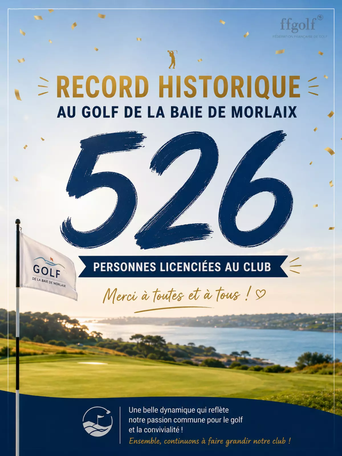 526 licenciés au Golf de la Baie de Morlaix