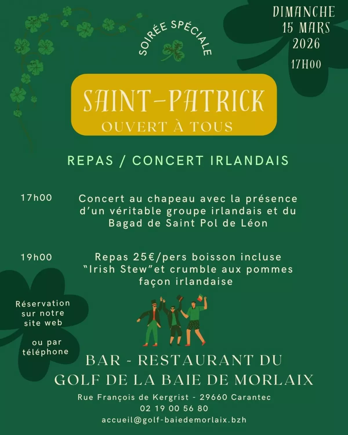Saint Patrick 15 Mars 2026